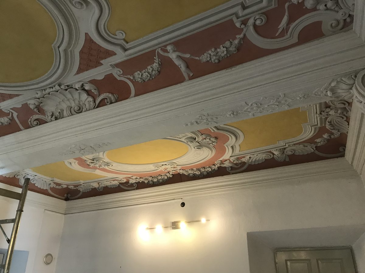 Soffitto affrescato completato